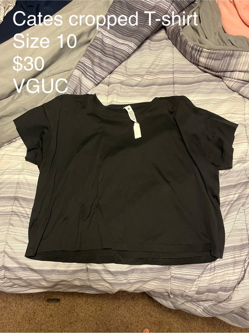 lululemon Black Cropped Tee